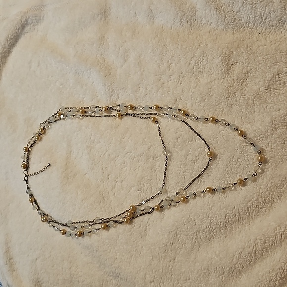 #0017 Triple strand necklace faux? Pearls - Picture 2 of 6